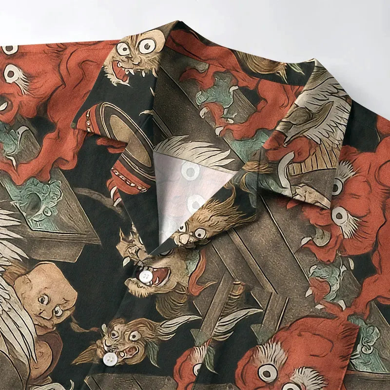 Japanese mythical beasts Hawaiian shirt