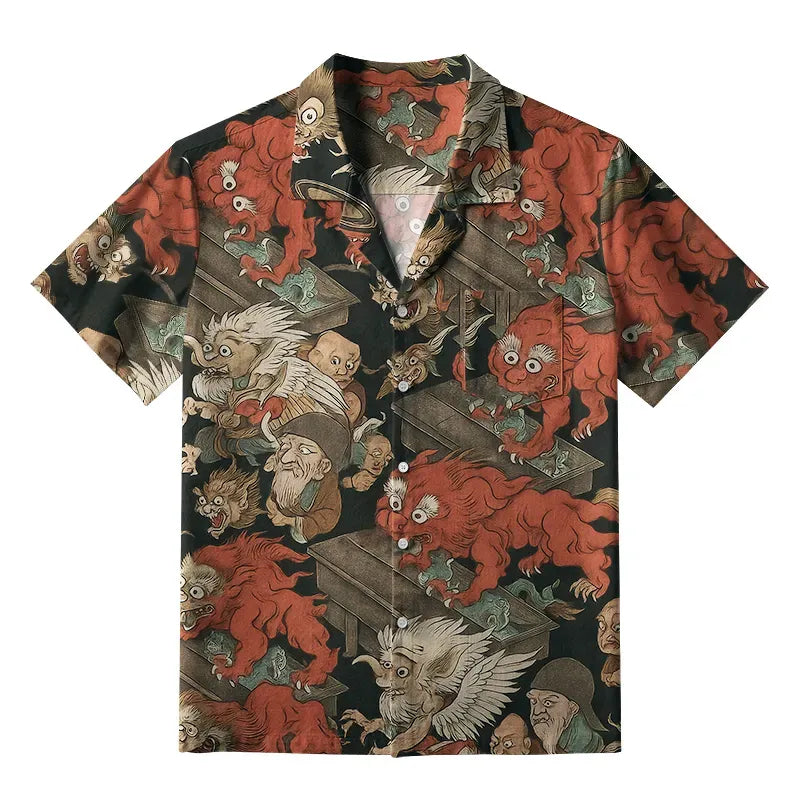 Japanese mythical beasts Hawaiian shirt