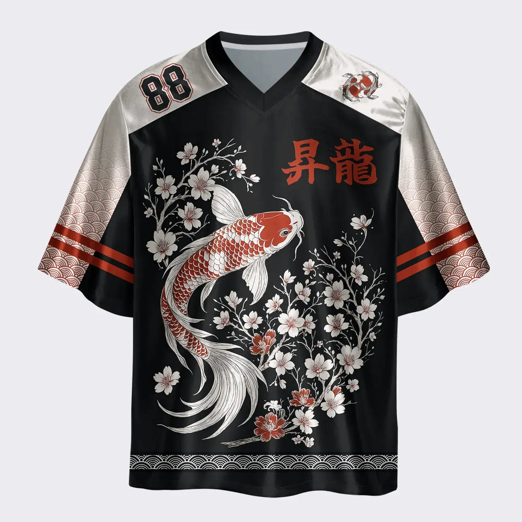 Vintage Sakura Koi Jersey for Streetwear