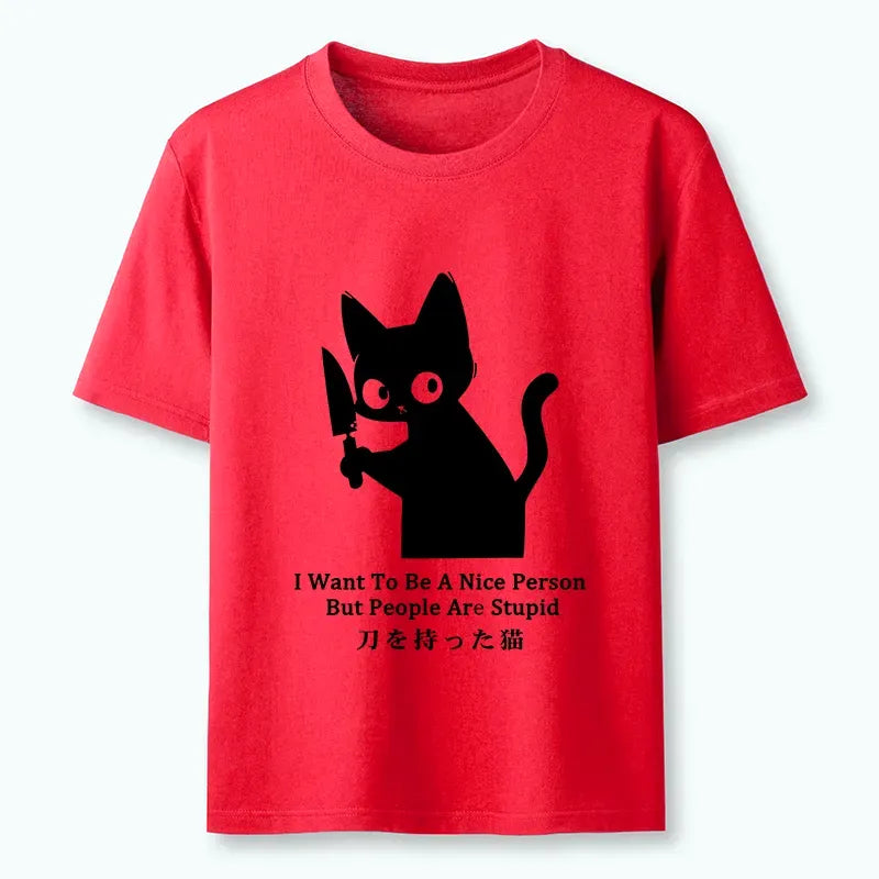 Vintage Ukiyo-e cat tee for summer