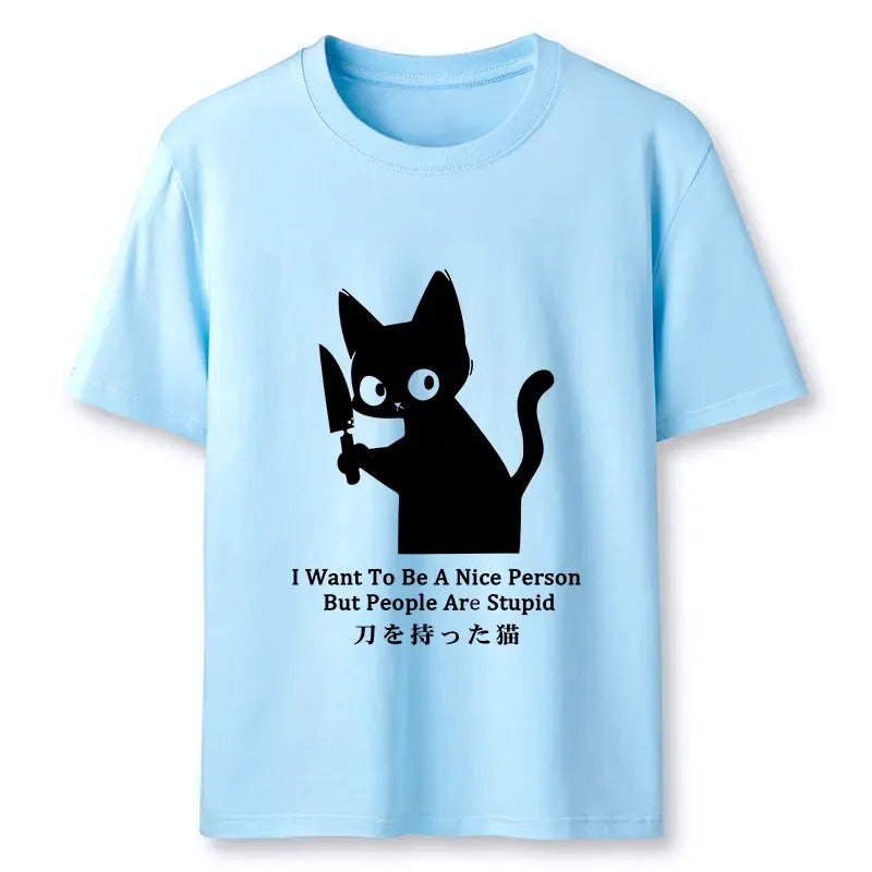 Vintage Ukiyo-e cat tee for summer