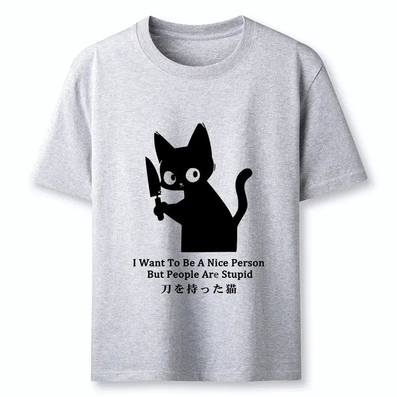 Samurai cat shirt gift for him
