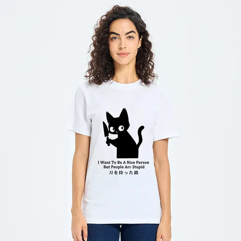 Samurai cat shirt gift for him