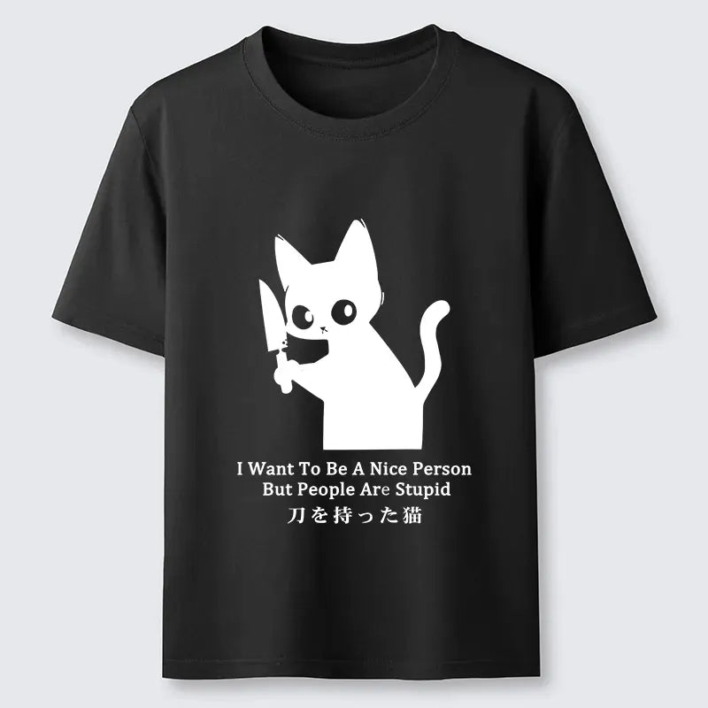Vintage Ukiyo-e cat tee for summer