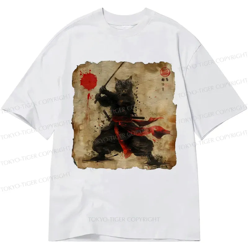 Kyoto-Lion Retro Japanese Samurai Cat Classic T-Shirt