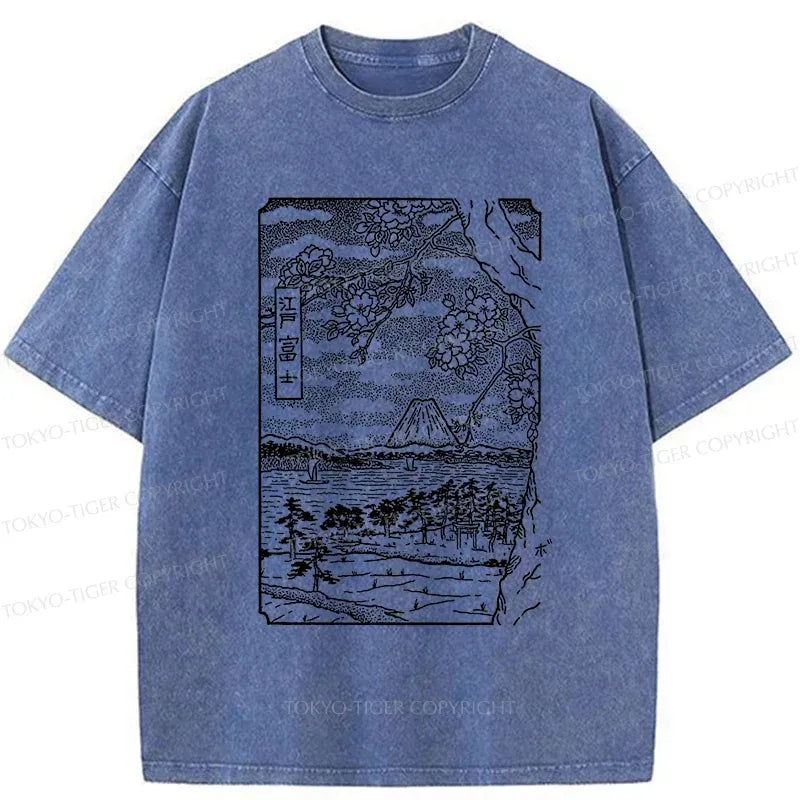 Kyoto-Lion Retro Sakura T-Shirt for Japanese Streetwear