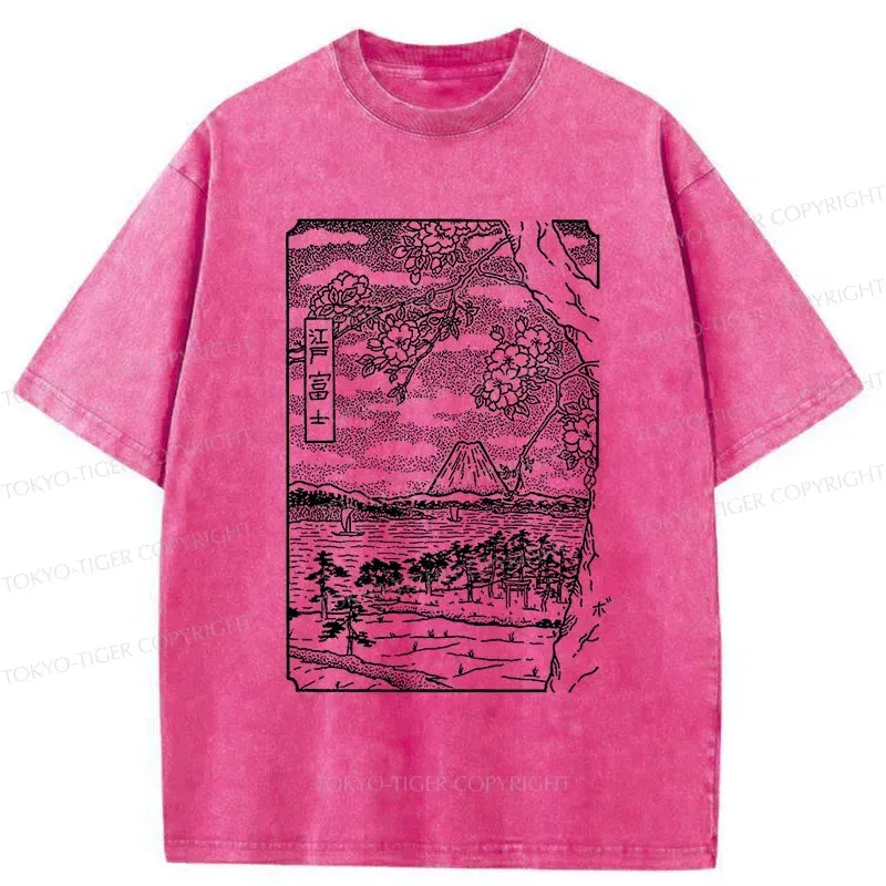 Japanese Woodblock Print T-Shirt for Daily Wear