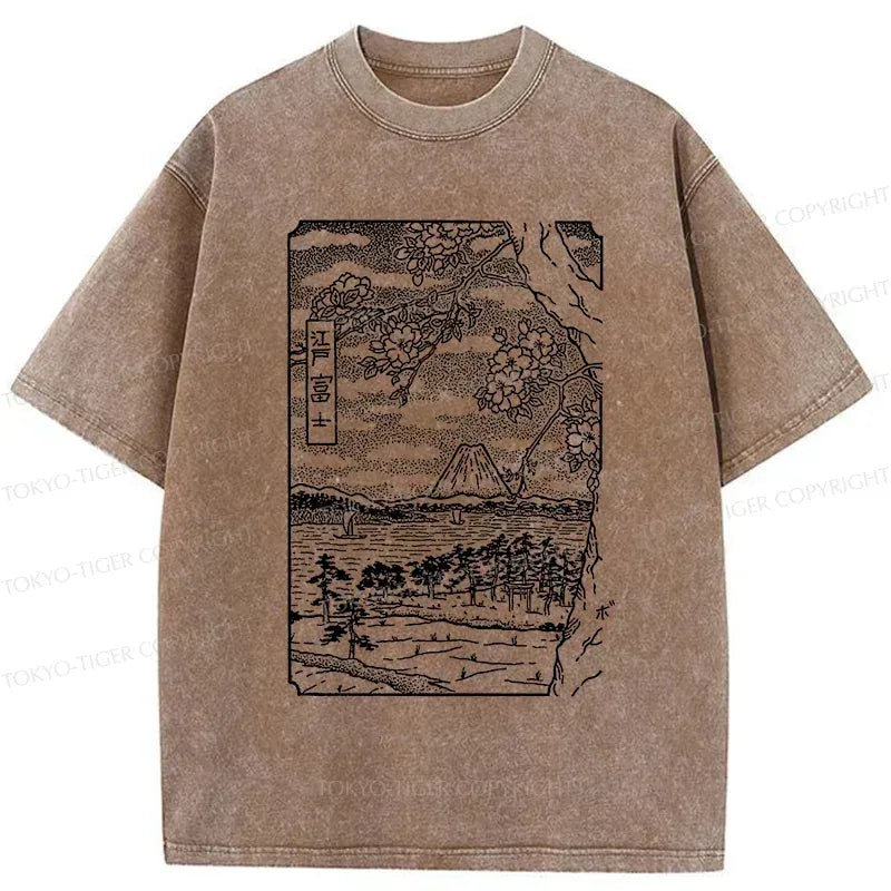 Kyoto-Lion Retro Sakura T-Shirt for Japanese Streetwear