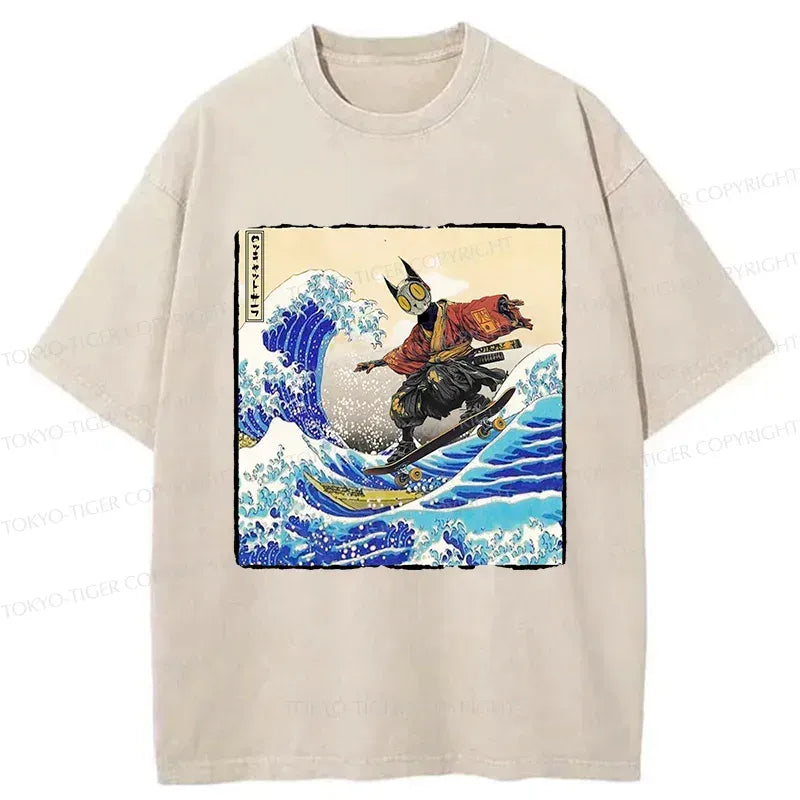 kyoto lion retro cat t-shirt for daily wear