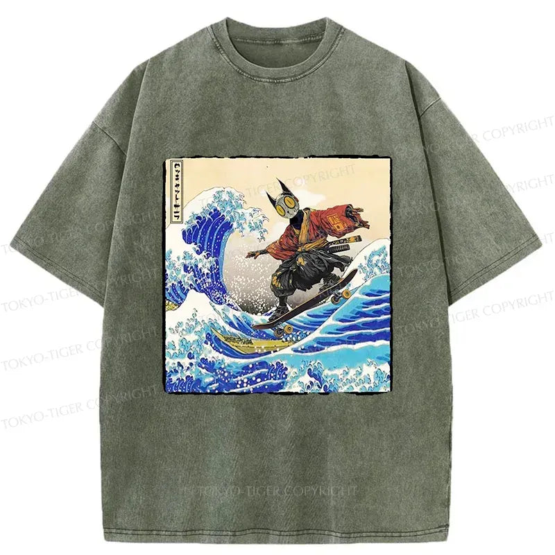 kyoto lion retro cat t-shirt for daily wear