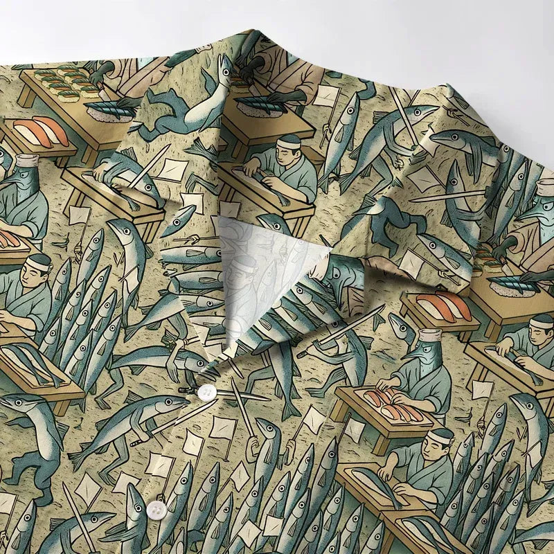 Trendy Japanese Hawaiian Shirt for Vacation