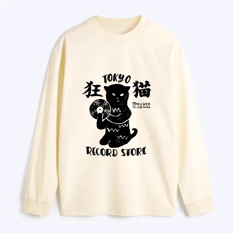 Tokyo Record Store Cat Tee