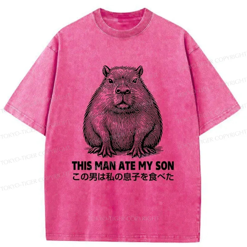 Vintage Ukiyo-e Capybara T-Shirt for Summer