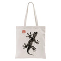 Kyoto-Lion Minimal Asian Ink Brush Gecko Vibe Tote Bag