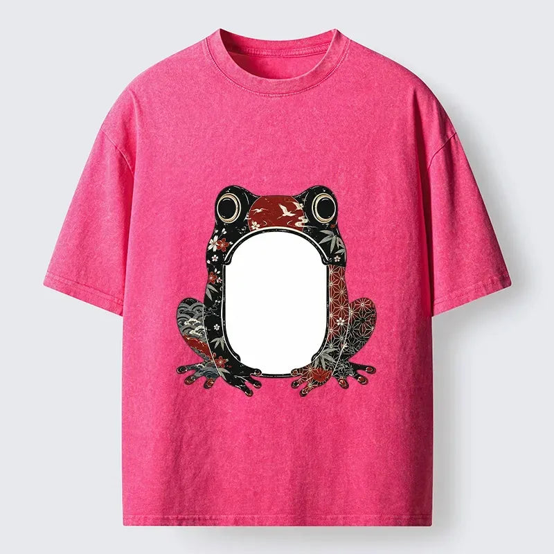 Retro Sakura Frog T-Shirt for Summer