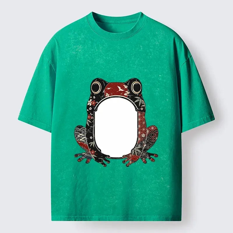 Retro Sakura Frog T-Shirt for Summer