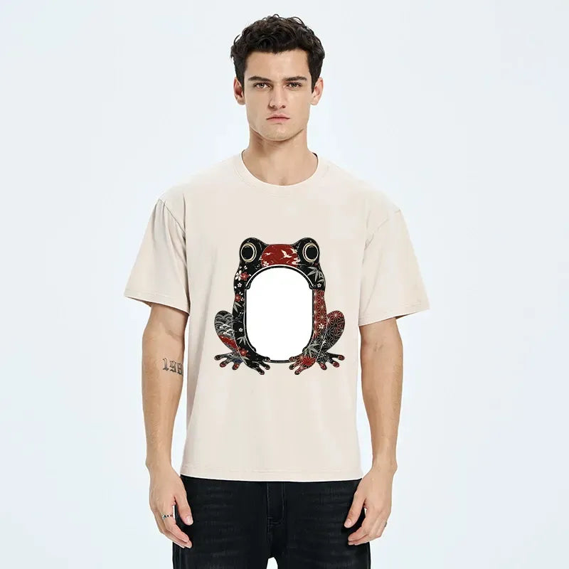 Retro Sakura Frog T-Shirt for Summer