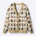 Kyoto-Lion The Bold And The Inked Cats Ugly Cardigan Sweater