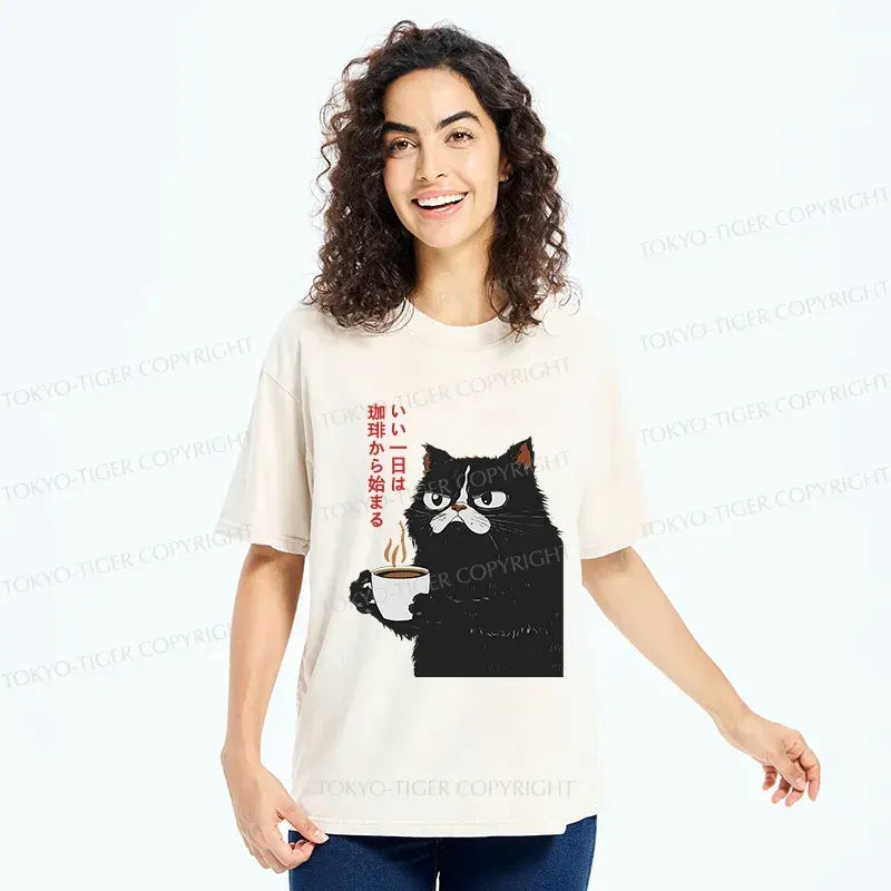 Washed unisex t-shirt for daily wear