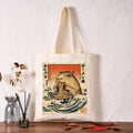 Kyoto-Lion Hamster Eating Ramen Tote Bag