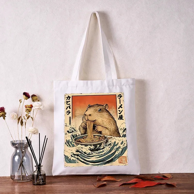 Unisex canvas tote bag for vacation