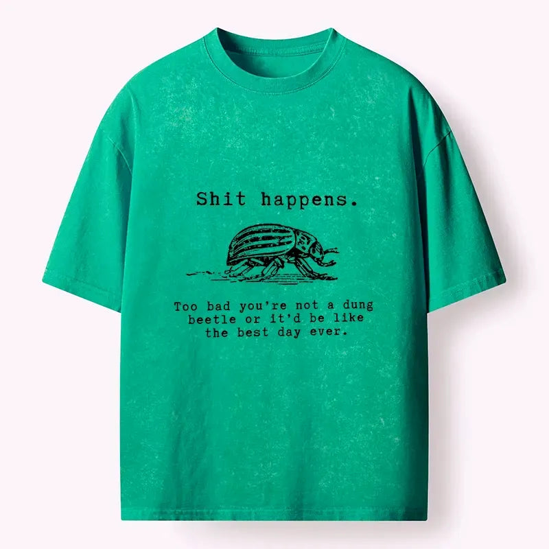 Funny Dung Beetle T-Shirt Daily Wear