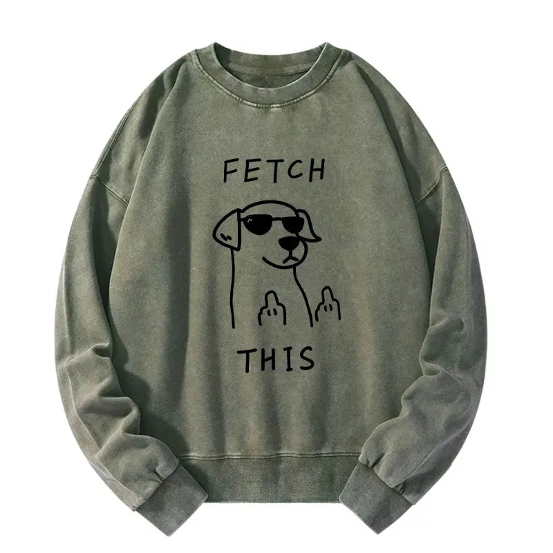 Kyoto-Lion Rebellious Dog Washed Sweatshirt