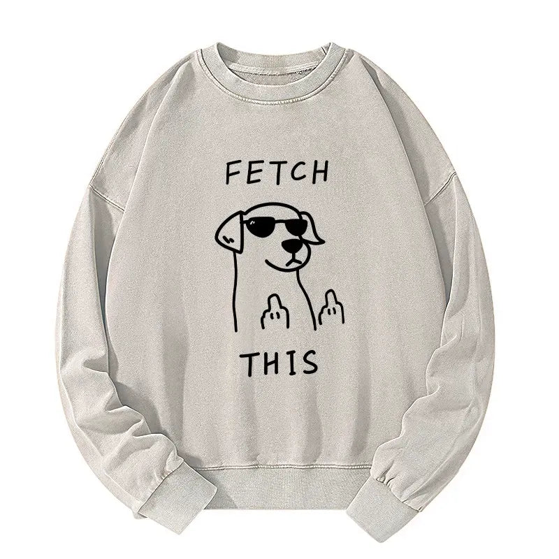 Kyoto-Lion Rebellious Dog Washed Sweatshirt