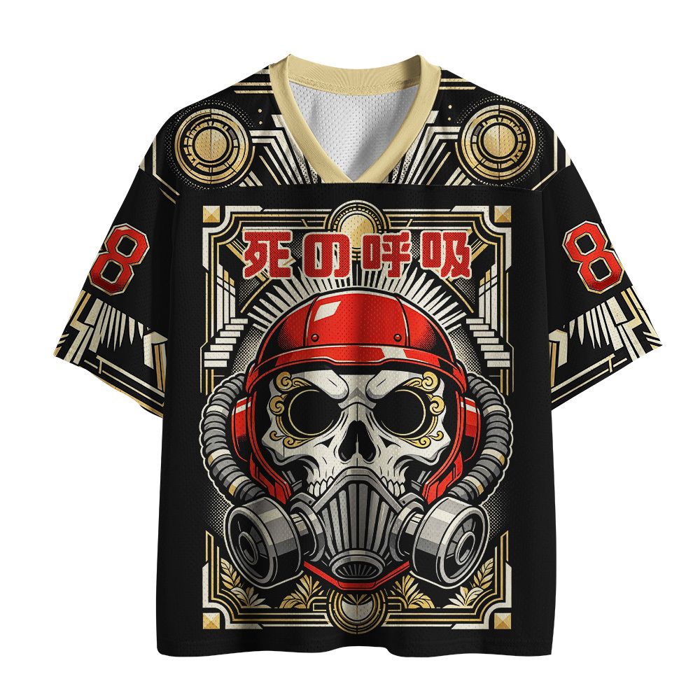 Kyoto Lion Skull Mesh Jersey for Summer