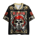 Kyoto Lion Skull Mesh Jersey for Summer