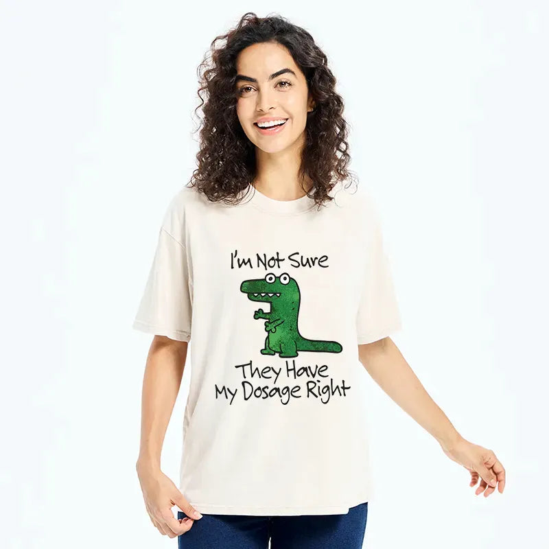 Kyoto-Lion Dinosaur Meme Sarcastic Ironic Washed T-Shirt