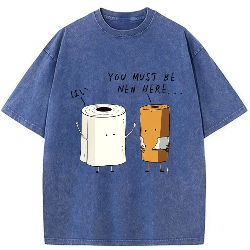 Kyoto-Lion You Must Be A New Employee Washed T-Shirt