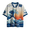 Trendy Japanese Wave Mesh Jersey for Summer
