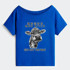 funny cow off shoulder t-shirt for women