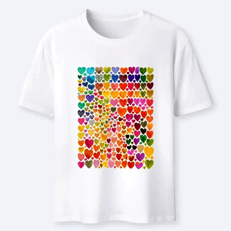 Rainbow Hearts Japanese T-Shirt Gift Idea