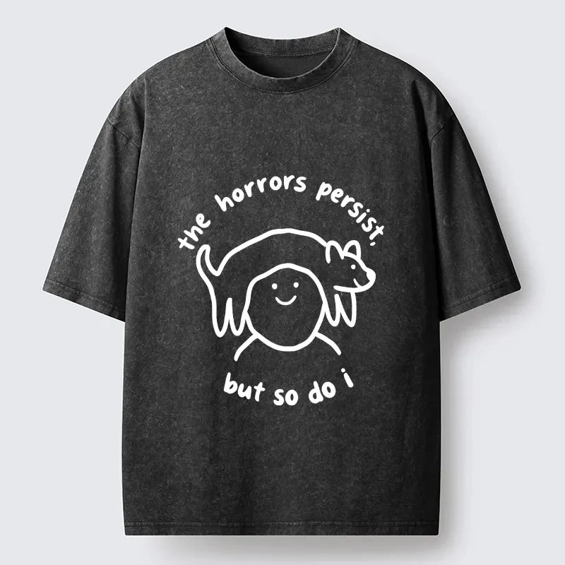 Persist Through Hardship Cat T-Shirt for Casual Style