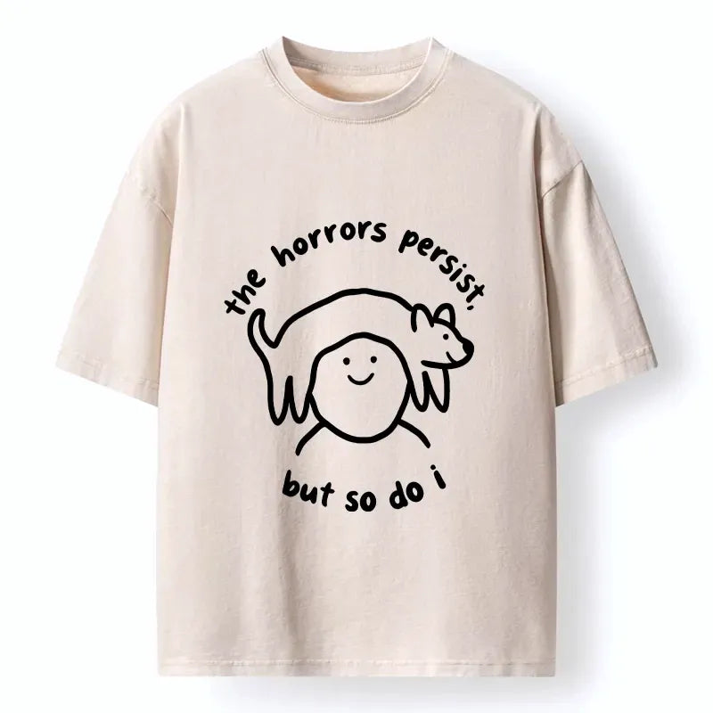 Persist Through Hardship Cat T-Shirt for Casual Style