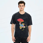 Vintage Japanese Fish Washed T-Shirt Trendy