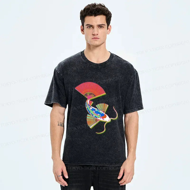 Vintage Japanese Fish Washed T-Shirt Trendy