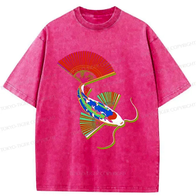 Ukiyo-e Fish T-Shirt Casual Summer