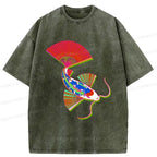Ukiyo-e Fish T-Shirt Casual Summer