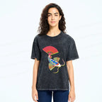 Kyoto-Lion Japanese Traditional Fish Washed T-Shirt
