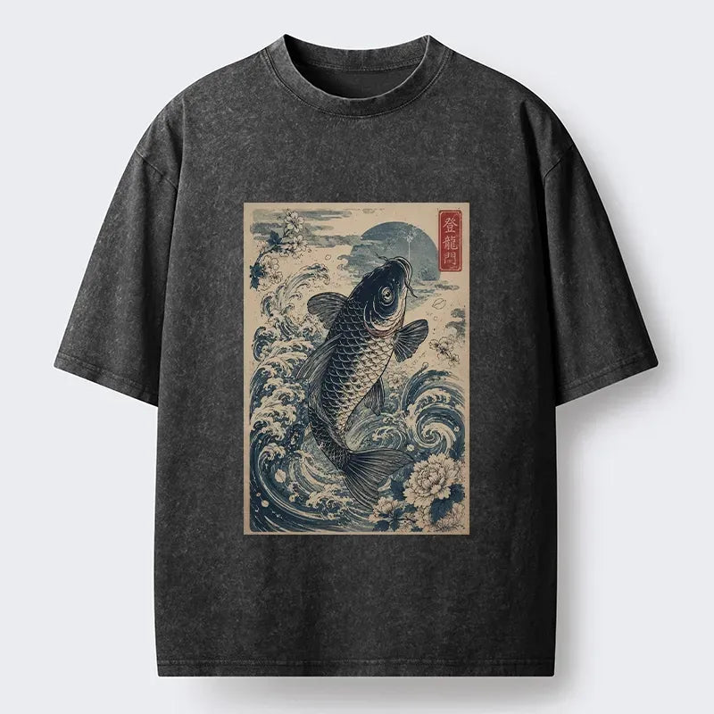 Comfortable Kyoto Lion Retro Streetwear T-Shirt