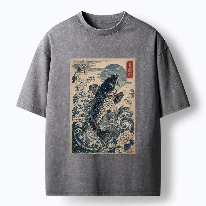 Comfortable Kyoto Lion Retro Streetwear T-Shirt