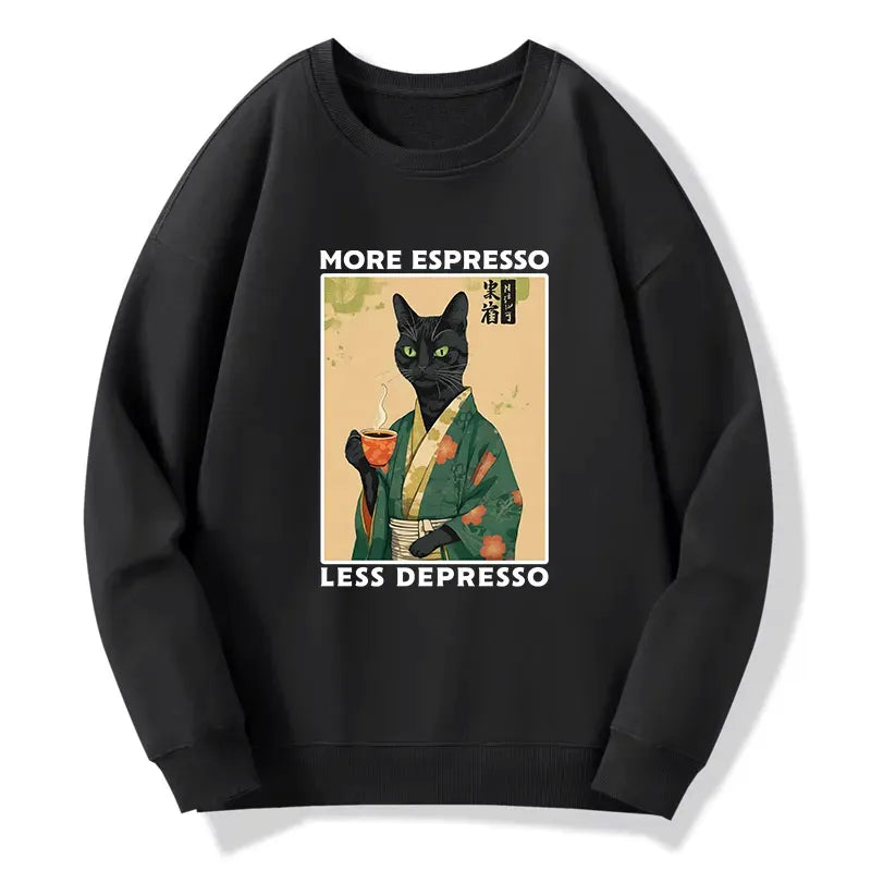 Kyoto-Lion More Caffeine Less Sadness Sweatshirt