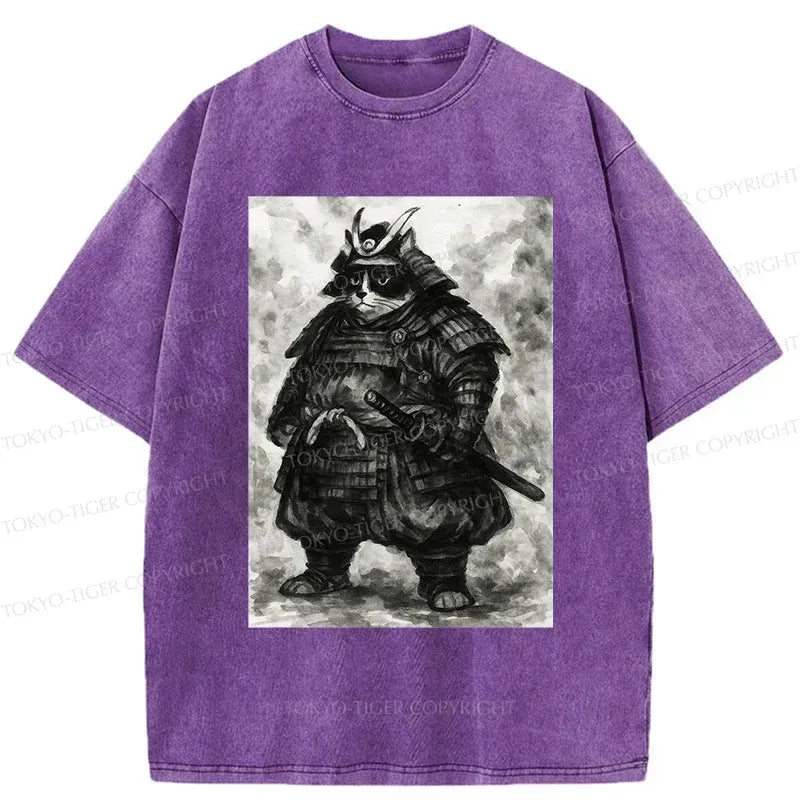 Strong Cat Ukiyo-e Shirt for Casual