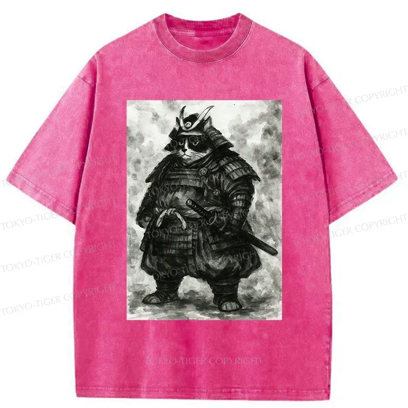 Strong Cat Ukiyo-e Shirt for Casual