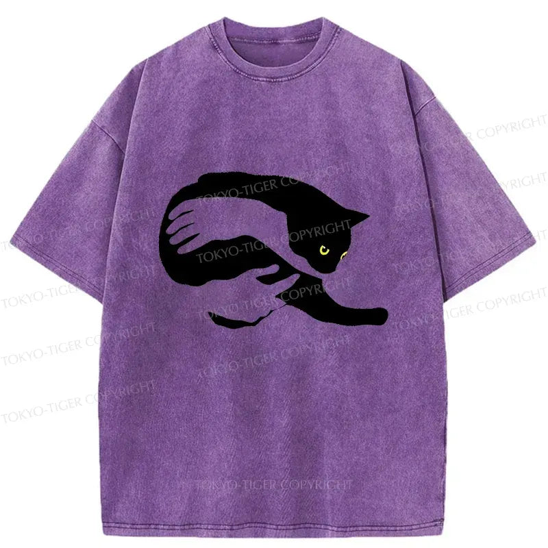Japanese Vintage Cat T-Shirt for Daily Wear