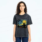 Retro Japanese Cat T-Shirt for Summer Vacation