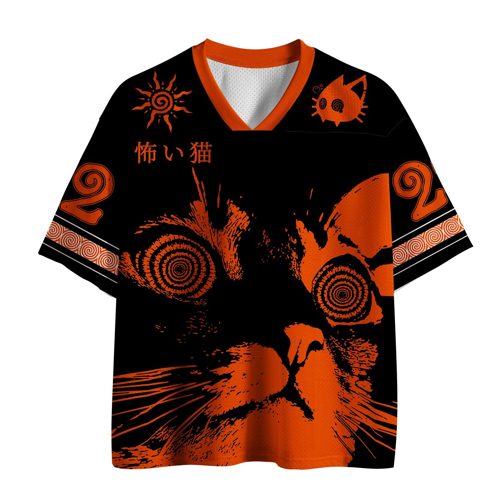 Japanese Cool Cat Mesh Jersey for Sports